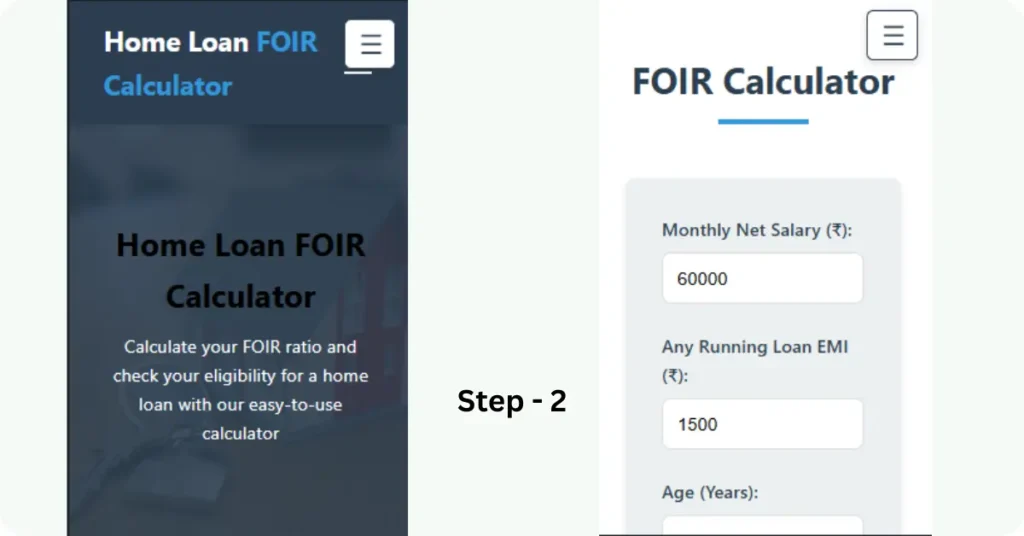  Home Loan FOIR Calculator 