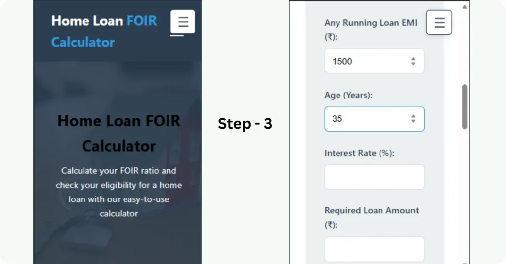  Home Loan FOIR Calculator 