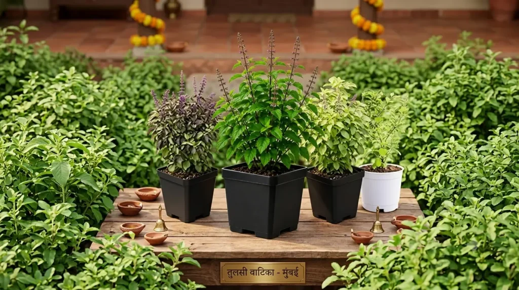 Janmashtami Decoration Ideas तुलसी का पौधा