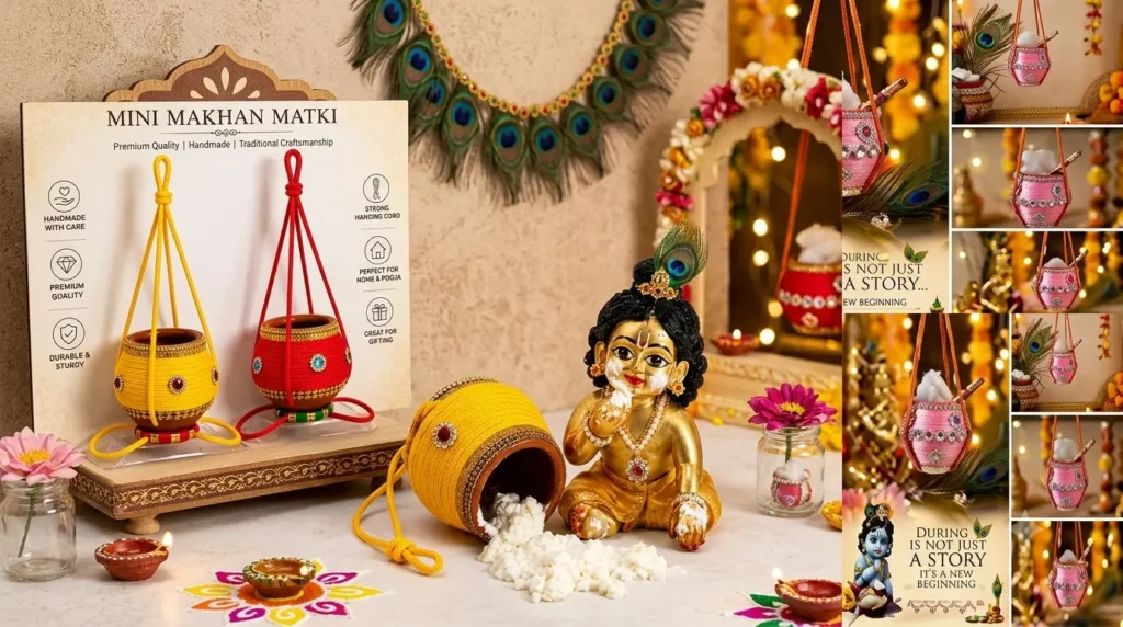 Janmashtami Decoration Ideas मटकी और माखन Decoration